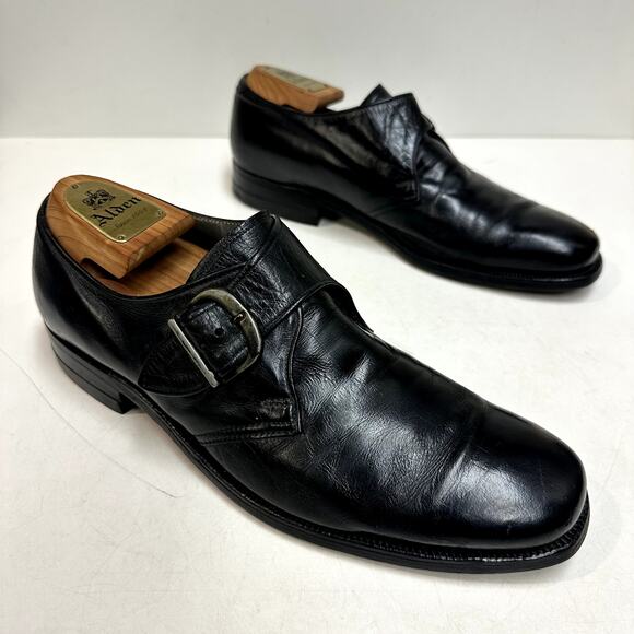 VERY GOOD VTG Alden Single Monk Strap Black Calfskin 9.5 Narrow A/C main image 5